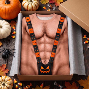 Personalized Halloween Ugly Sweatshirt | Halloween Party Apparel For Men Friends