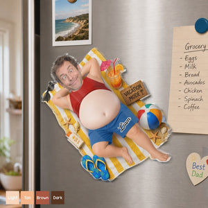 Personalized Photo Fridge Magnet Dad Bod Belly Squishy | Father's Day Funny Gifts For Dad Grandpa