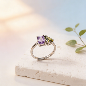 Personalized Dual Birthstone Ring |  2026 Mother's Day Gift For Mom Grandma