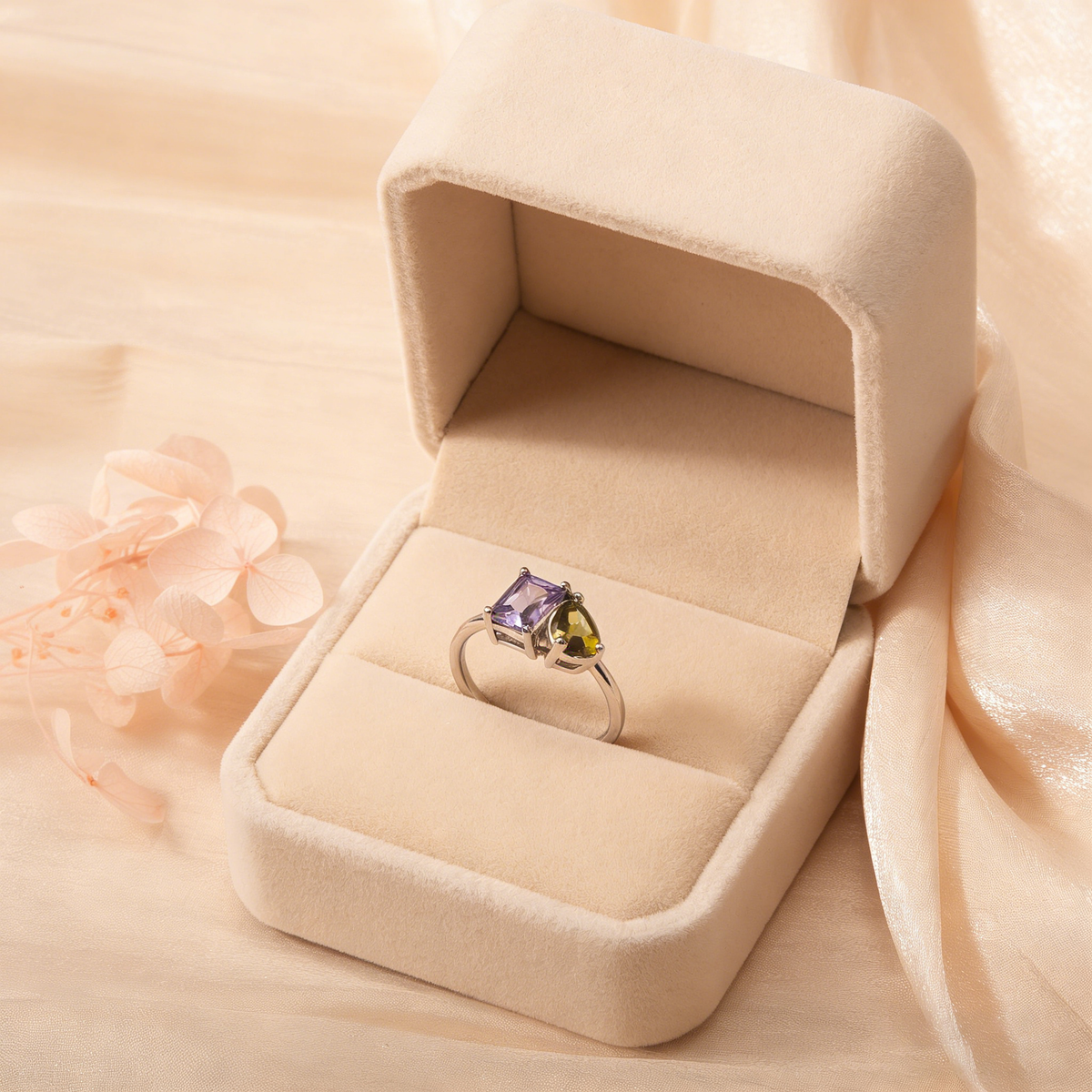 Personalized Dual Birthstone Ring |  2026 Mother's Day Gift For Mom Grandma
