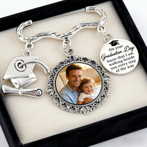 Personalized Graduation Memorial Gown Charm Pin With Photo | Remembering Loved Ones For Senior 2026
