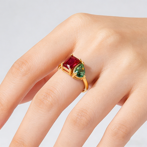 Personalized Dual Birthstone Ring |  2026 Mother's Day Gift For Mom Grandma