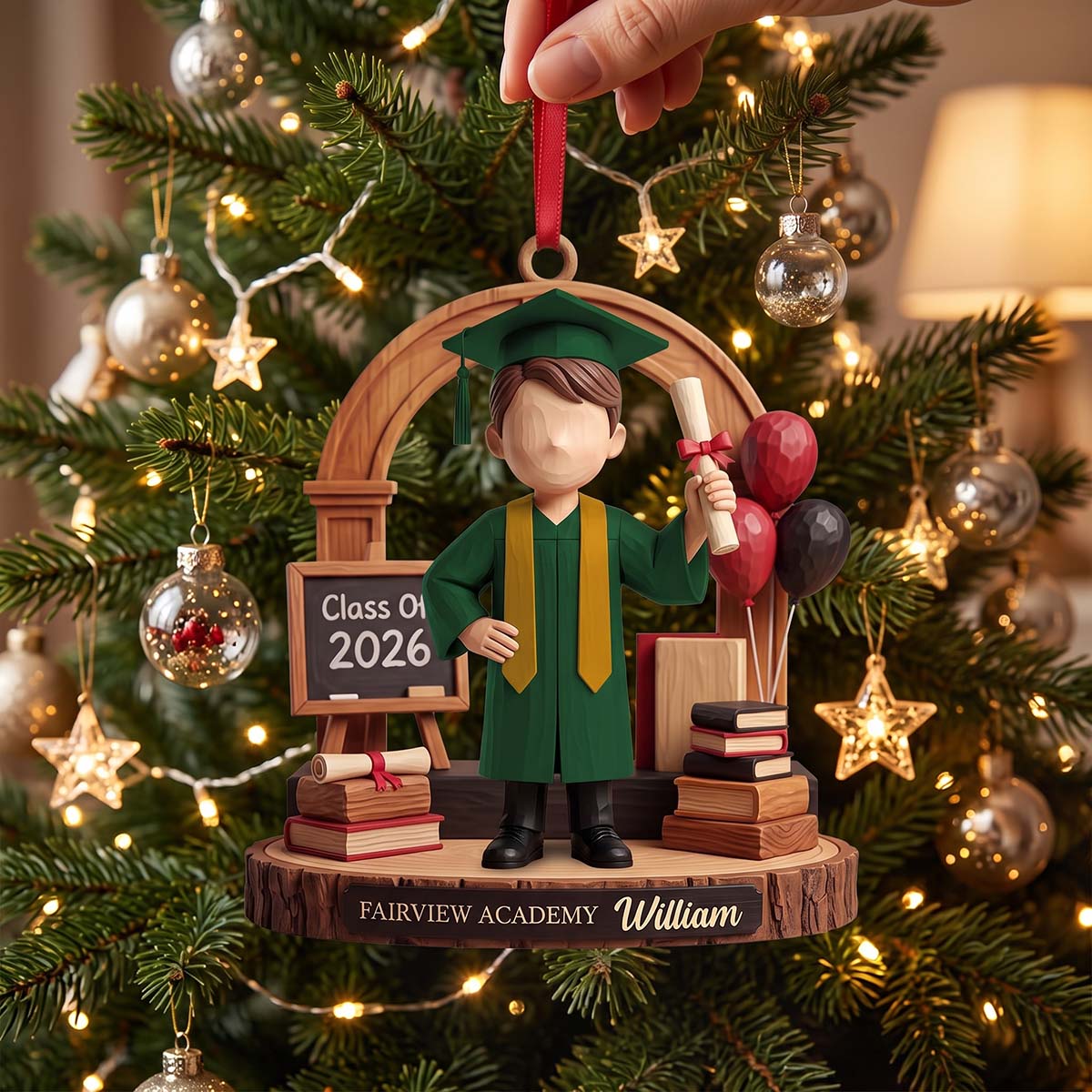 Senior Graduation Acrylic Ornament - Personalized Christmas Gifts For Graduates