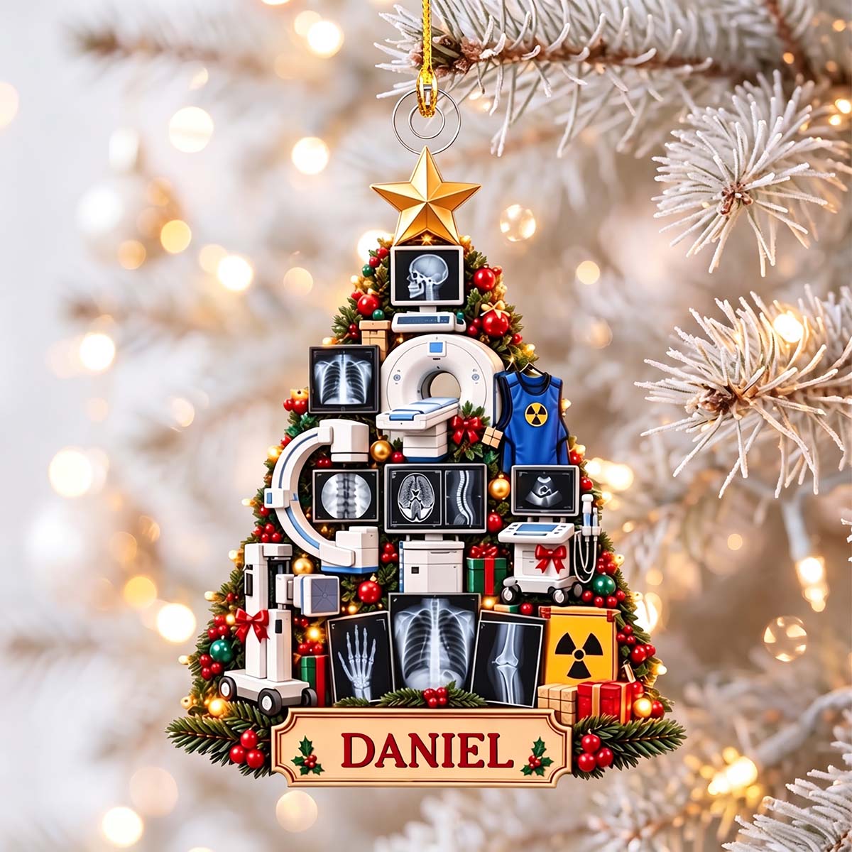 Personalized Radiology Acrylic Ornament | Christmas Gift For Radiologist Radiology Technician Xray Tech