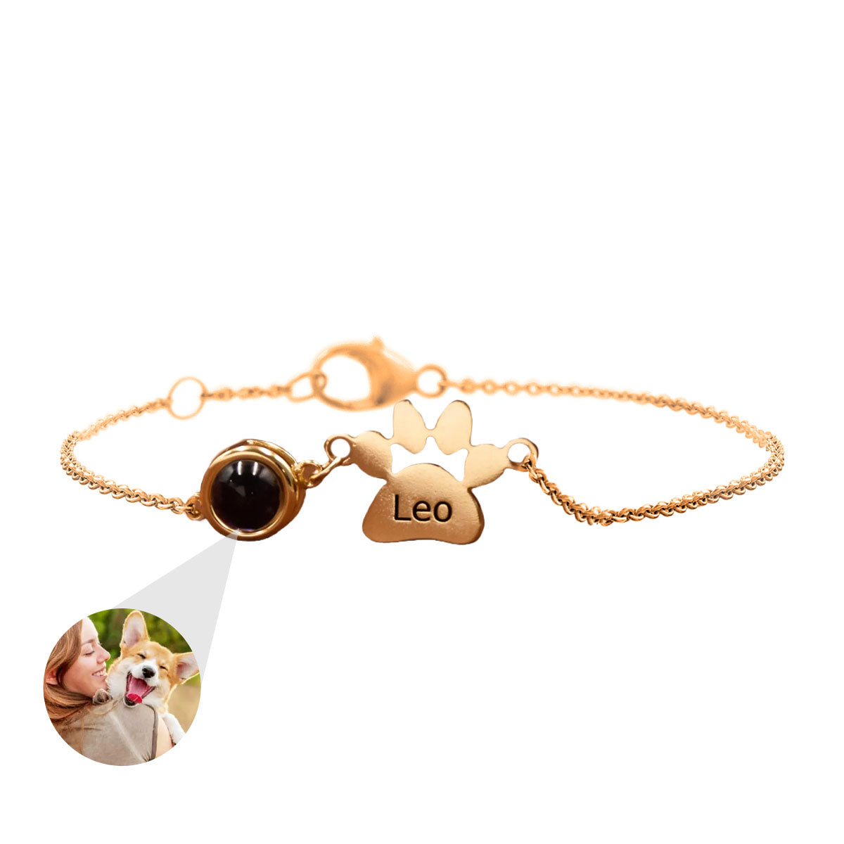 Personalized Pet Photo Bracelet - Photo & Name Customized, Christmas, Birthdays and Anniversaries Gift For Pets Lover