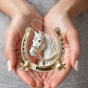 Personalized Horseshoe Horse Acrylic Ornament Gift For Horse Lover