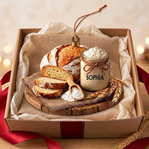Personalized Sourdough Starter Acrylic Ornament | Christmas Holiday Gift For Home Bakers Cooking Lover