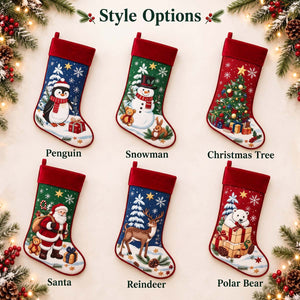 Personalized Christmas Stocking | Fireplace Hanging Decoration | Holiday Gift For Family Kids