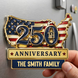 Personalized Acrylic Fridge Magnet - USA 250th Anniversary Gifts For Family - Freedom Never Fades