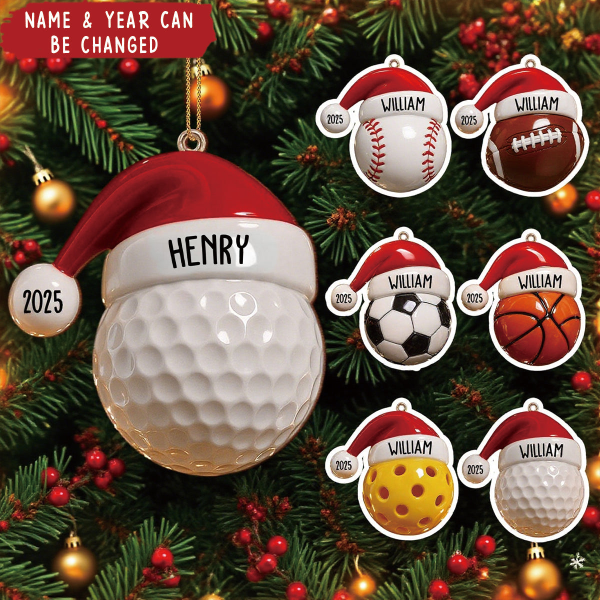 Personalized Sports Softball Athlete Wood Ornament With Name & Year,Thoughtful End-of-Season Christmas Gift For Athletes And Coaches