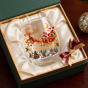 Personalized "Santa's Magical Christmas Eve" Wine Glass | Xmas Gift For Family Relatives Wine Lovers