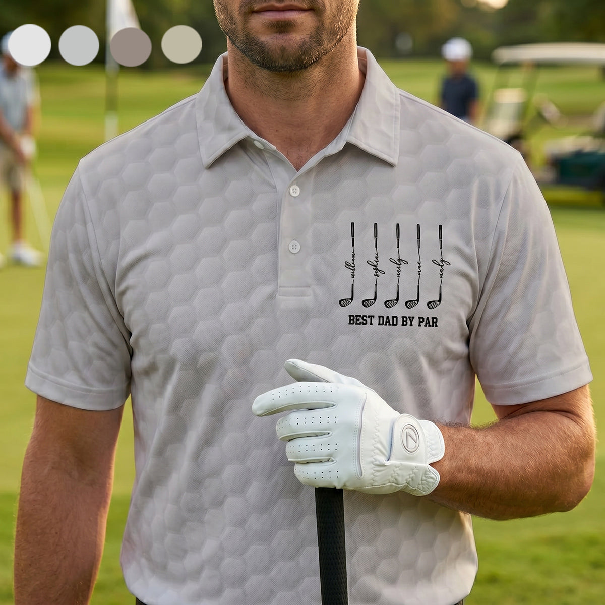 Personalized Polo Shirt Best Dad By Par Best Grandpa By Par - Father's Day Gifts
