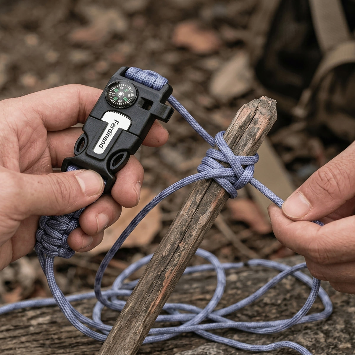 Personalized Engraved Survival Paracord Bracelet | Camping, Bushcraft, Emergency