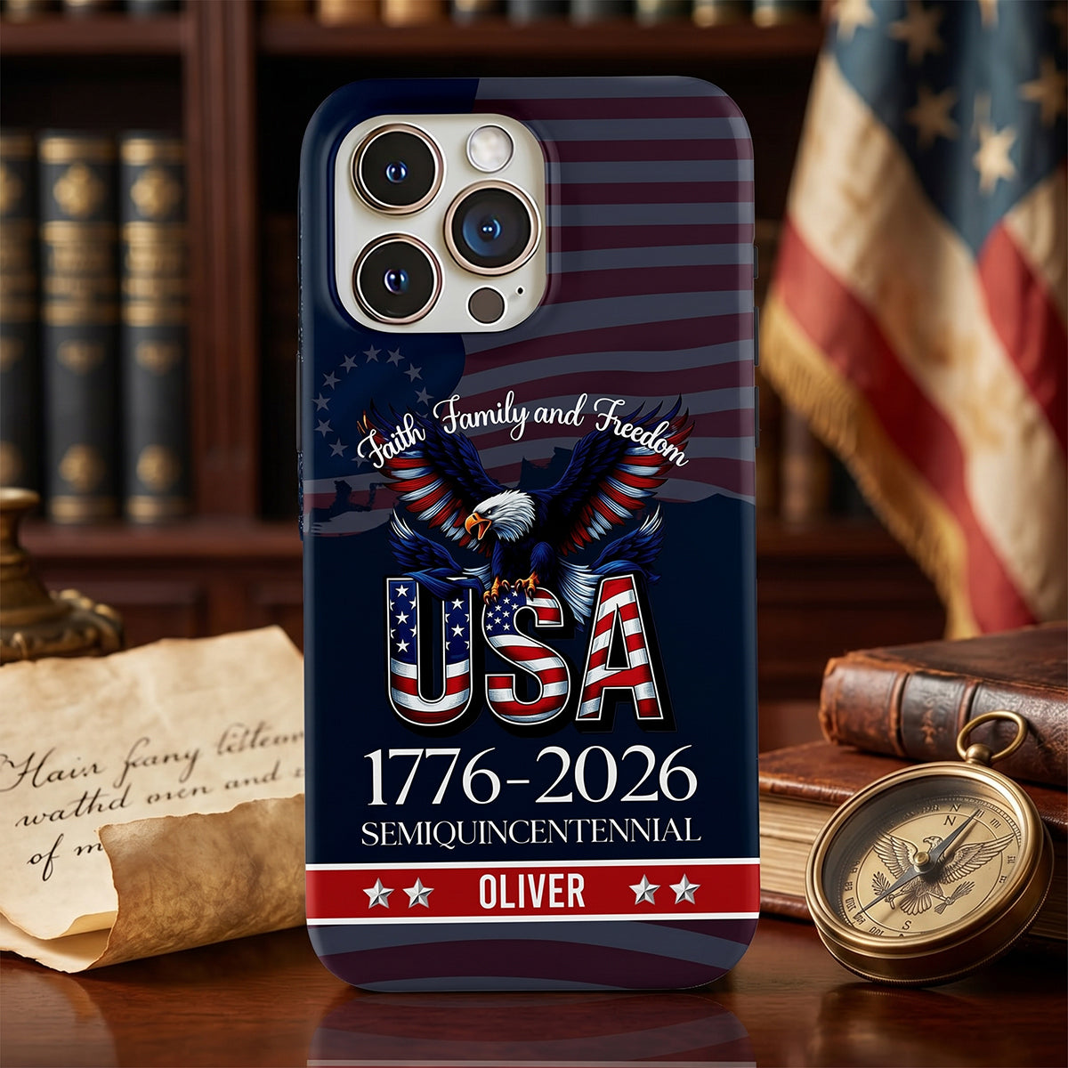 Personalized America 250th Anniversary 1776 - 2026 Phone Case