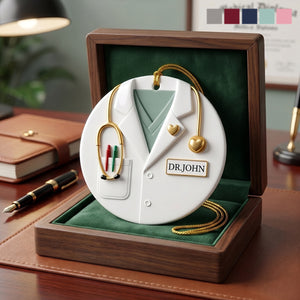 Personalized Healthcare Worker Ceramic Ornament | Christmas Gift For Medical Workers Nurse Physician