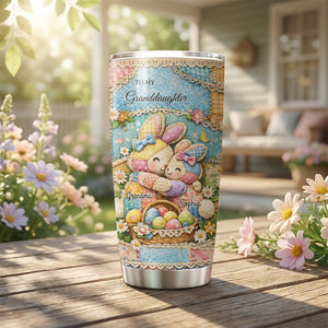 Personalized "To My" Easter Bunny Tumbler With Heartfelt Message - Grandma's Spring Holiday Gift For Granddaughter