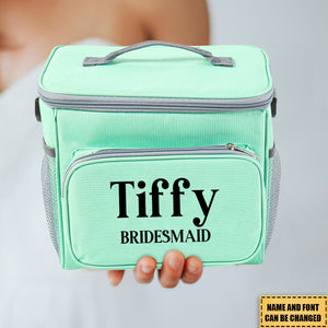 Custom Name Bridesmaid Groomsmen Lunch Cooler Bag, Gift Idea For Wedding