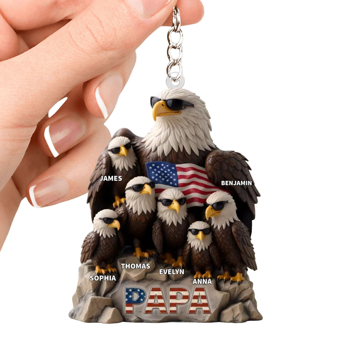 Personalized Acrylic Keychain - Be Cool And Spread Your Wings, Father's Day, Gift For Dad, Grandpa