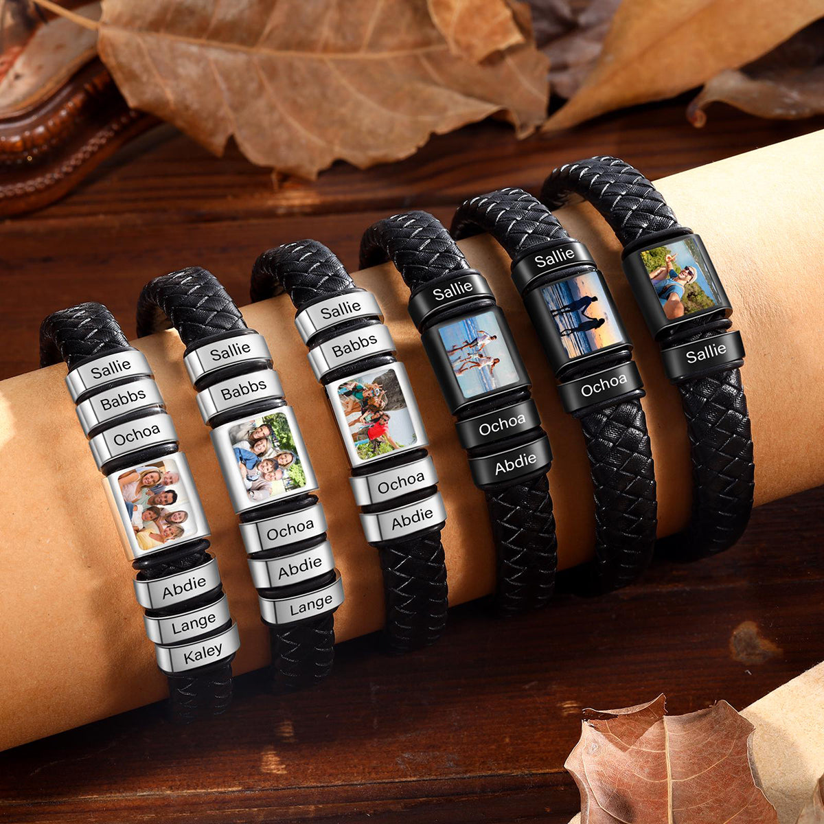 Personalized Photo Mens Bracelet | Father's Day Gift | Gift For Dad Boyfriend
