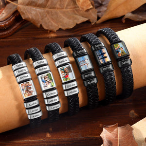 Personalized Photo Mens Bracelet | Father's Day Gift | Gift For Dad Boyfriend