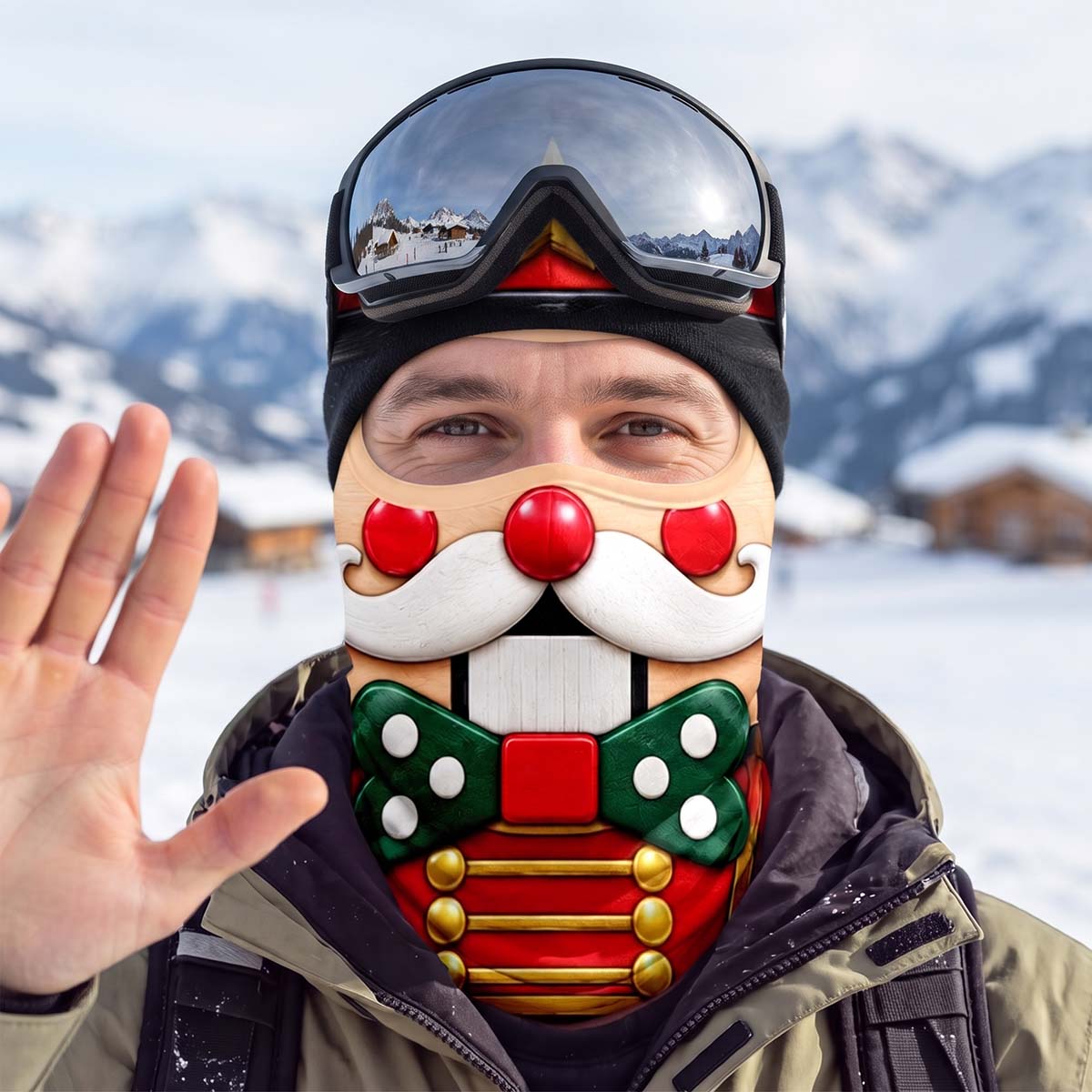 Personalized Funny Face Ski Mask - Custom Christmas Gifts For Family Friends
