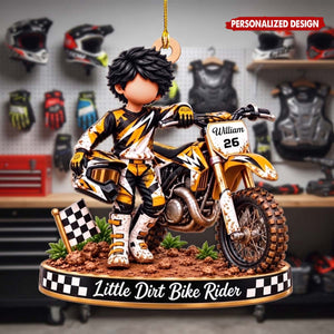 Personalized Dirt Bike Rider Acrylic Ornament - Christmas Gift For Dirt Bike Lovers Boys