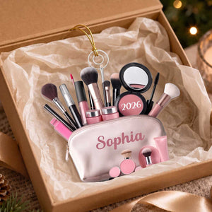 Personalized Makeup Acrylic Ornament - Christmas Keepsake Gift for Makeup Lovers