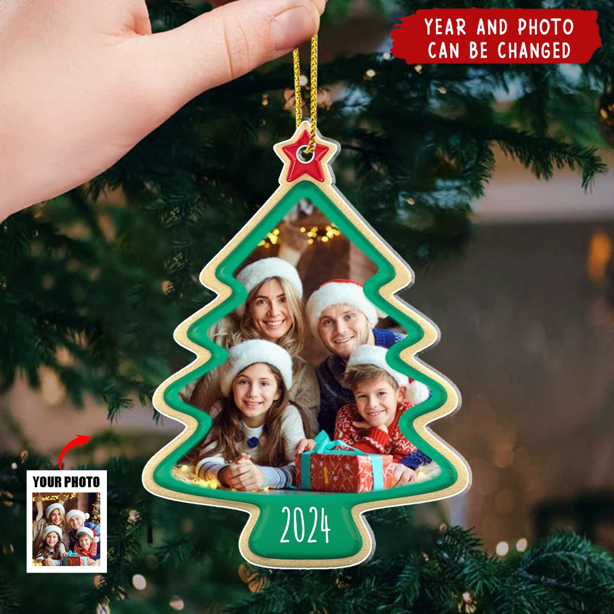 Sweet Memories Sugar Cookie Tree Personalized Photo Ornament