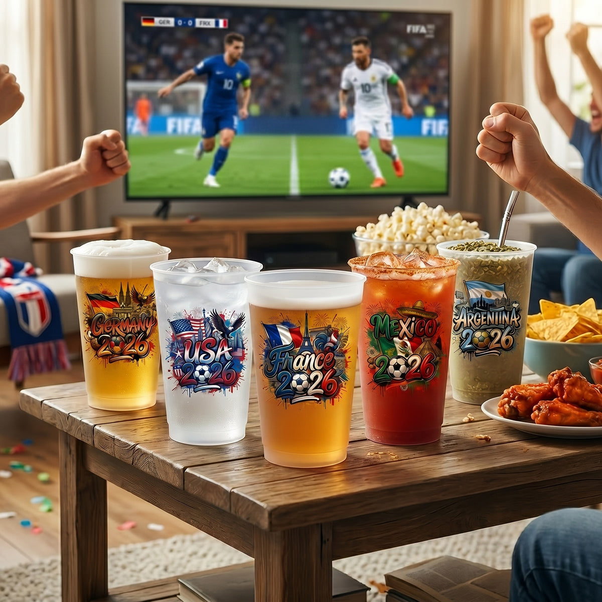 Personalized 2026 Soccer Party Cups | Great For Soccer Events, Tailgates & Fan Gifts