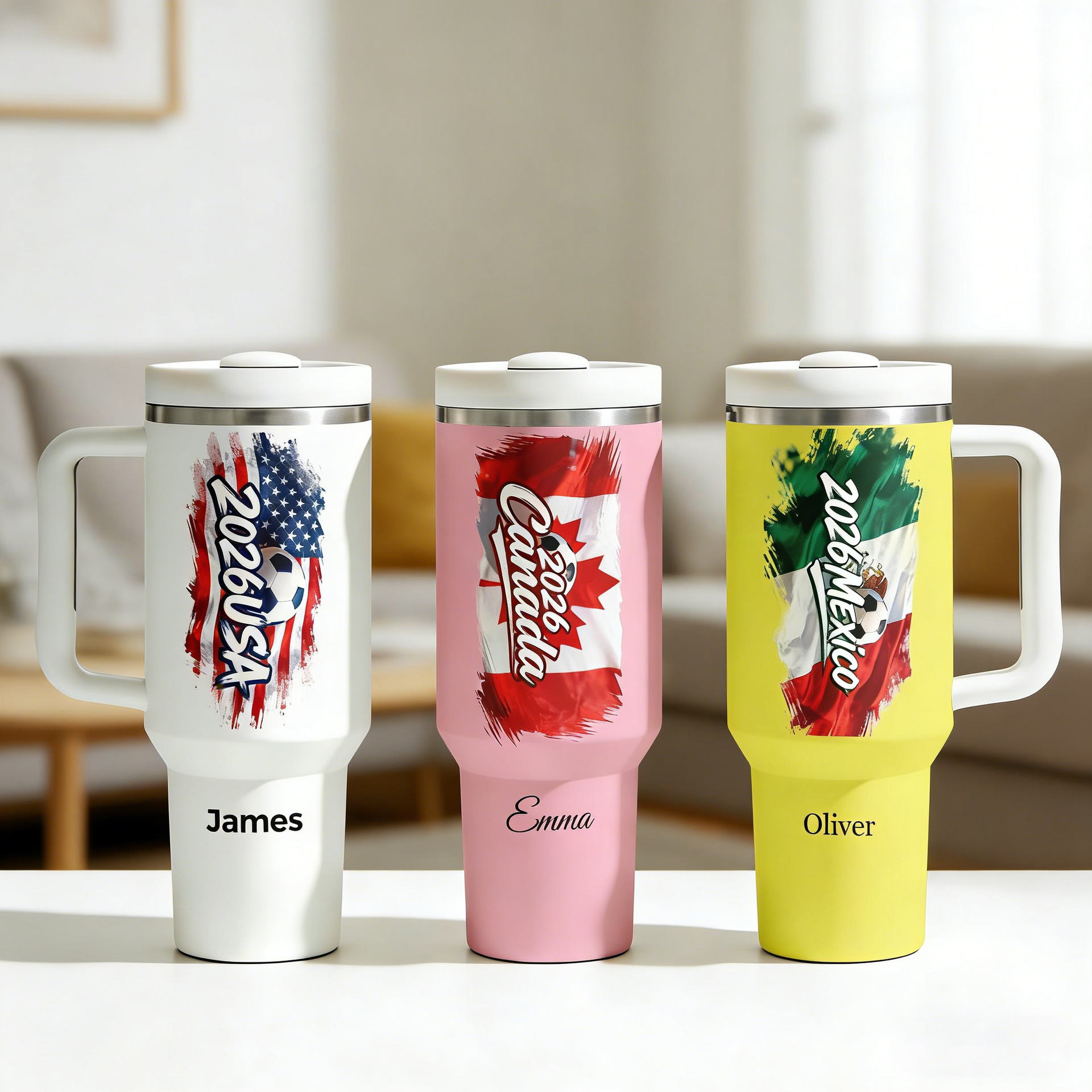Personalized Soccer Tumbler Cup With Designs & Name | Gift For Youth Football Fan