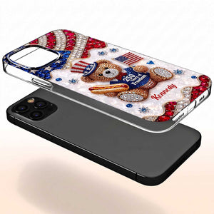 Personalized 250 Years of Freedom Patriotic Bear Phone Case - Gift For US Lovers