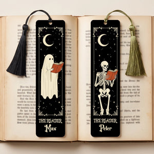 Personalized Gothic Bookmark With Name - Spooky Ghost Witchy -Halloween Gift For Book Lovers