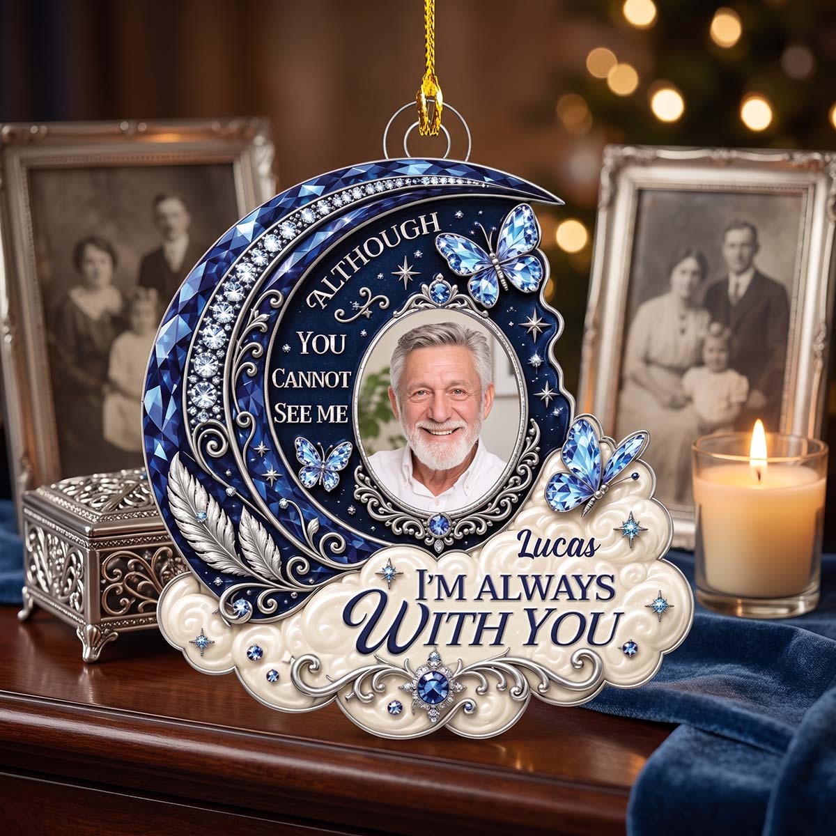 I'm Always With You - Personalized Memory Photo Acrylic Ornament