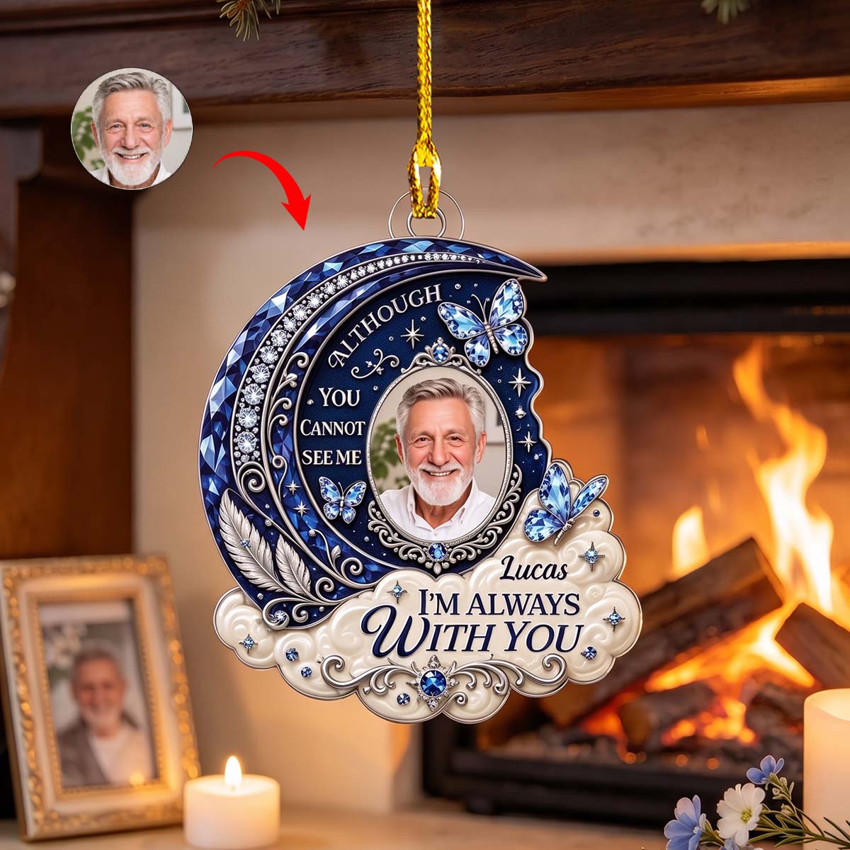 I'm Always With You - Personalized Memory Photo Acrylic Ornament