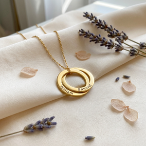 Personalized Multi-Circle Family Necklace With Names - Perfect Mother’s Day Gift for Mom Wife & Grandma