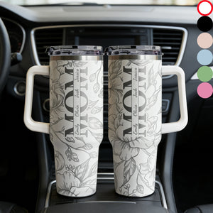 Personalized 40oz Large Capacity Insulated Tumbler With Kids' Names - Mother's Day Gift For Her