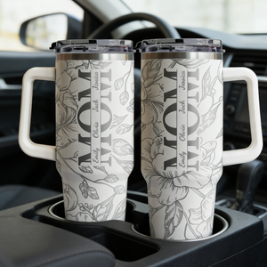 Personalized 40oz Large Capacity Insulated Tumbler With Kids' Names - Mother's Day Gift For Her