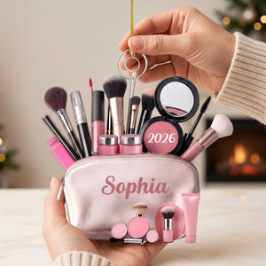 Personalized Makeup Acrylic Ornament - Christmas Keepsake Gift for Makeup Lovers