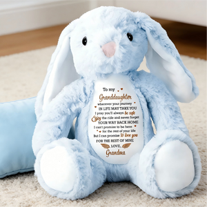 Personalized To My Granddaughter Love Promise Stuffed Bunny With Names & Color | Meaningful  Birthday Gift For Granddaughters