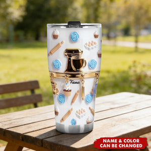 Personalized 3D Effect Baking Tumbler With Name & Color | Perfect Gift For Baking Lovers & Pastry Chefs