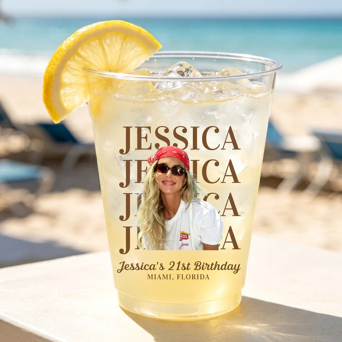 Personalized Photo Frosted Plastic Cups | Perfect For Birthday Bachelorette Weekend For Girl Squad