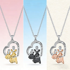 Personalized Mother & Daughter Heart Necklace With Engraved Name - Creative Mother's Day Gift For Mom