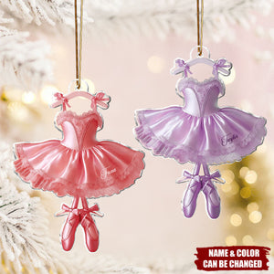 Personalized Ballerina Tutu Ornament With Name & Color | Elegant Christmas Gift For Ballerina & Ballet Lovers