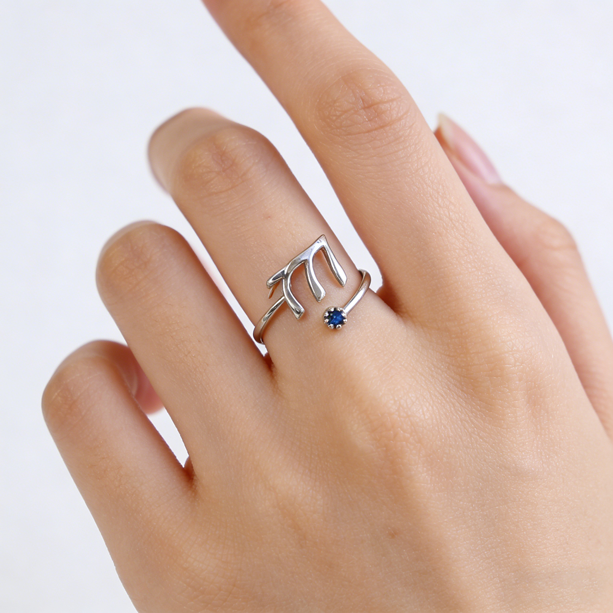 Personalized Birthstone Angel Number Ring With 111-999  |  Jewelry Gift For Women