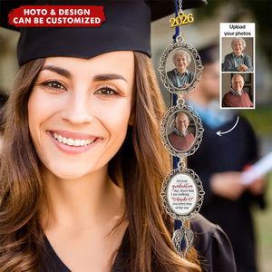 Graduation Walking Beside You Every Step - Custom Graduation Tassel Photo Charm