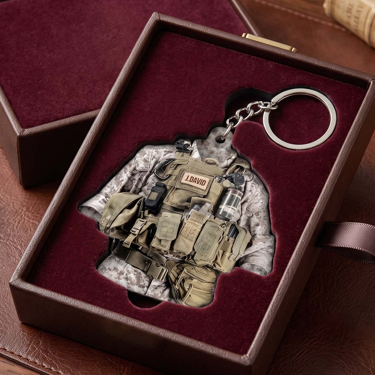 Personalized Marine Corps Acrylic Keychain | Gift For Soldiers Military Lovers Memorial Day
