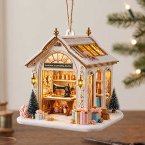 Personalized "My Sewing Room" Acrylic Ornament - Christmas Sewing Machine Gift For Quilters Seamstress