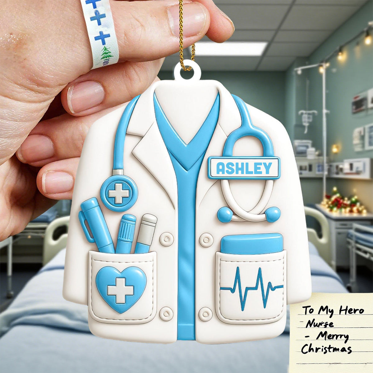 Personalized Medical Uniform Ornament With Name And Color Heartwarming Gift For Healthcare Heroes & Medical Students