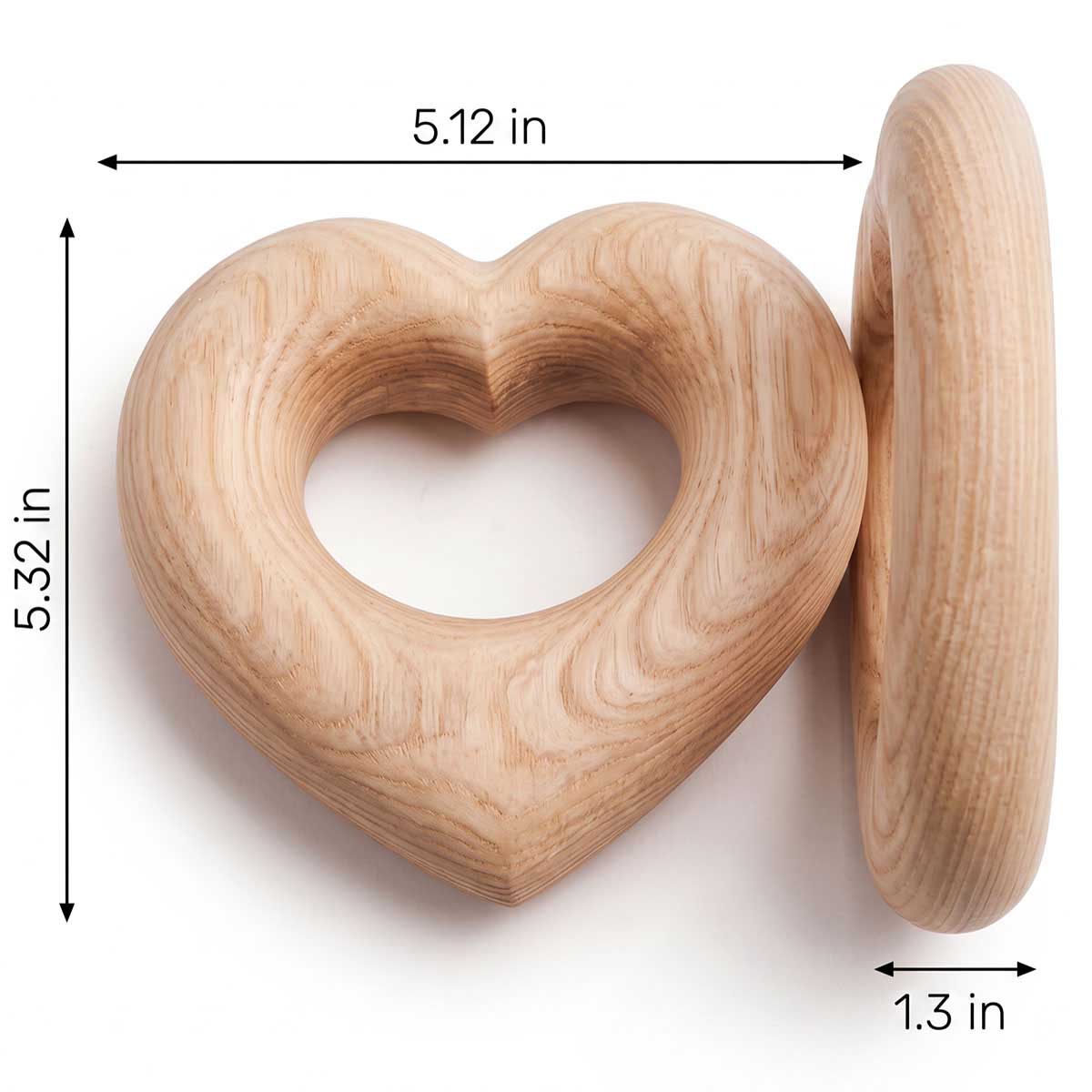 Growing Old Together - Personalized Interlocking Couple Wooden Hearts Sculpture