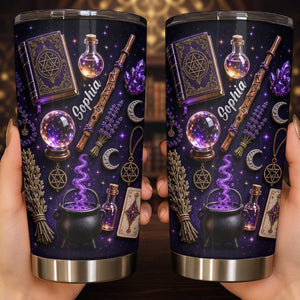 Personalized Witchy Celestial Magic Tumbler | Halloween Travel Cup Gift For Witchcraft Lovers